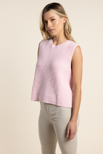 Load image into Gallery viewer, Two T&#39;s Crew Neck Vest in Pale Pink
