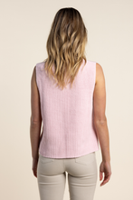 Load image into Gallery viewer, Two T&#39;s Crew Neck Vest in Pale Pink
