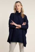 Load image into Gallery viewer, Two T&#39;s Oversized Sweater in Navy
