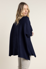 Load image into Gallery viewer, Two T&#39;s Oversized Sweater in Navy
