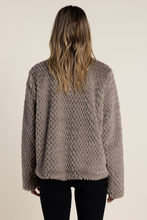 Load image into Gallery viewer, Two T&#39;s Textured Fur Jacket in Clove
