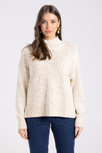Load image into Gallery viewer, Two T&#39;s Basket Knit Sweater | White-Latte Mix
