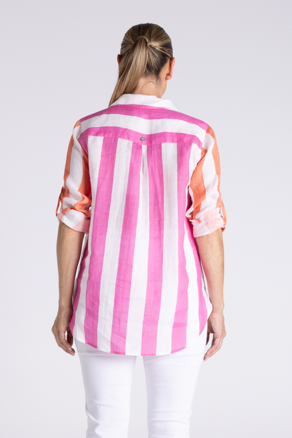 Two T's Candy Stripe Oversized Shirt 