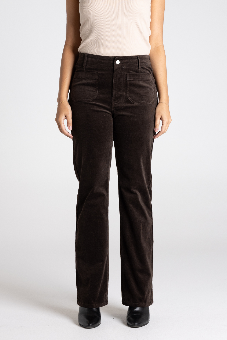 Two T's Cord Pant in Brazil Nut