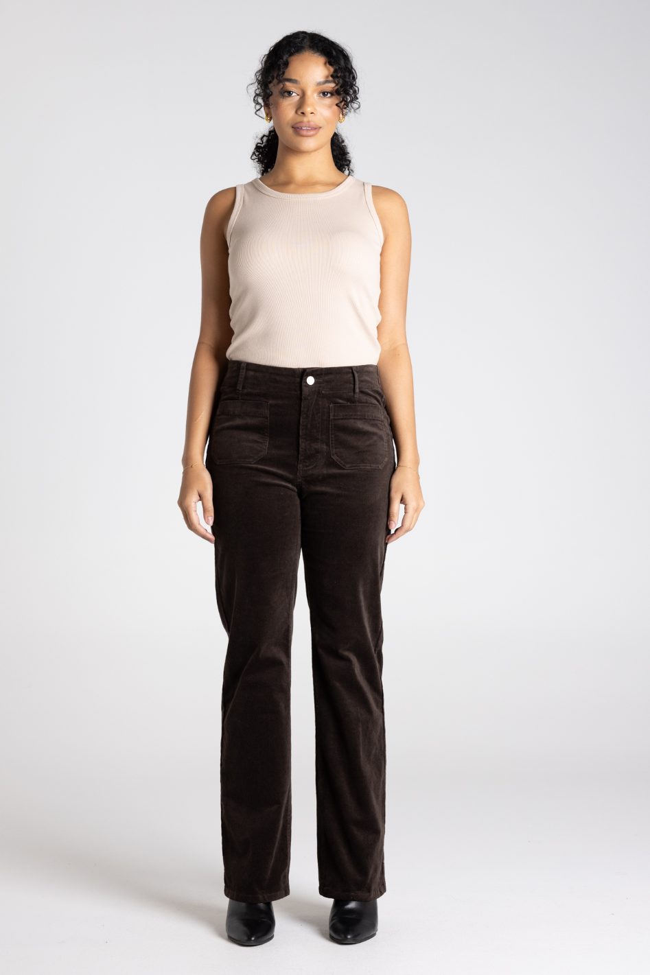 Two T's Cord Pant in Brazil Nut