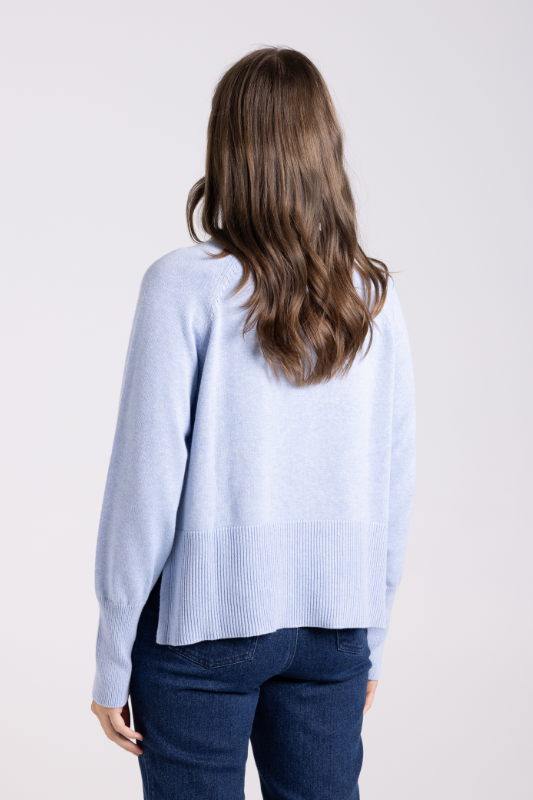 Two T's Crew Neck Sweater | Powder Blue