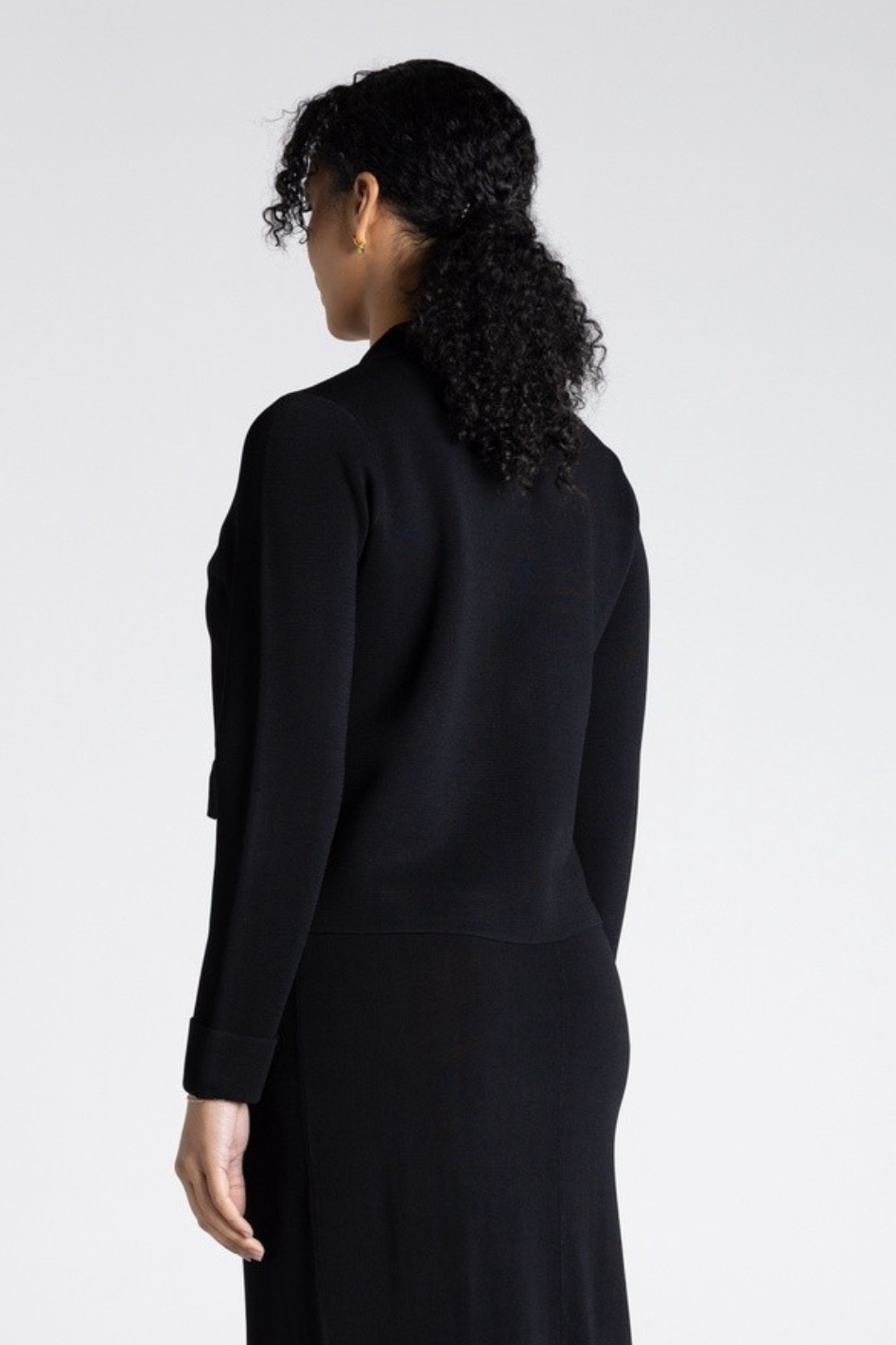 Two T's Crop Milano Jacket in Black