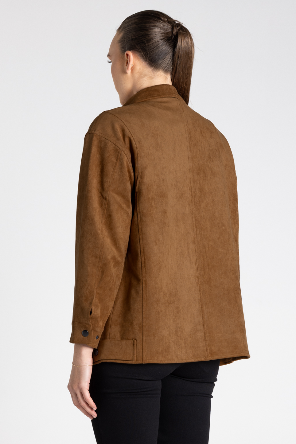 Two T's Faux Suede Jacket | Toffee | 3370