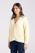 Load image into Gallery viewer, Two T&#39;s Fluffy Cardigan 7/8 Sleeve | Sunshine
