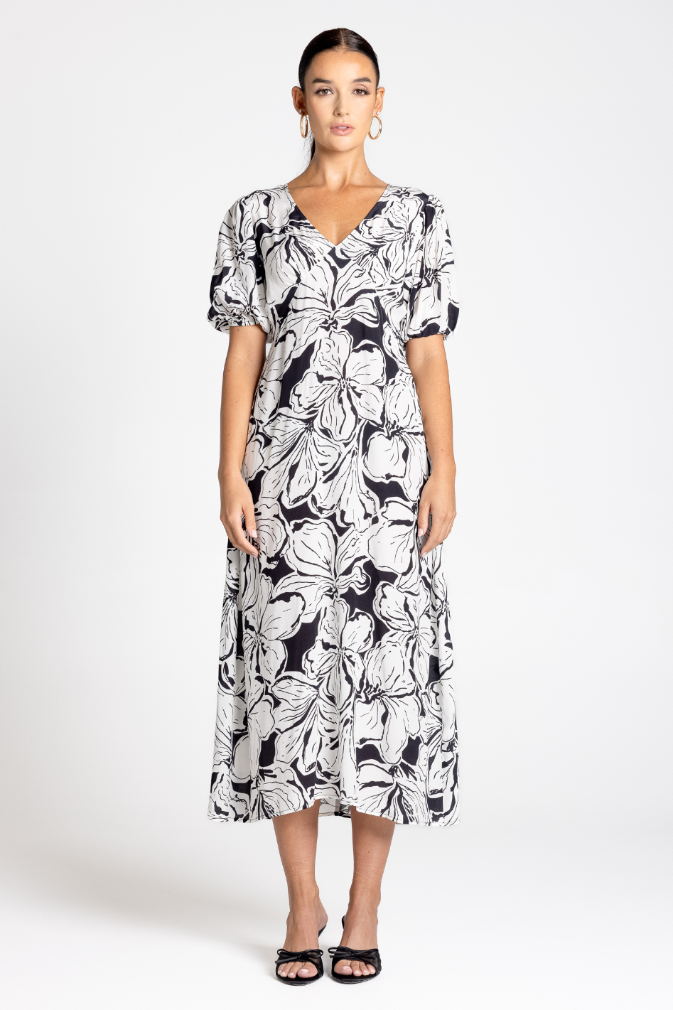 Two T's Hibiscus Midi Dress