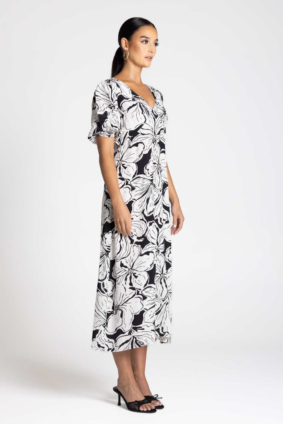 Two T's Hibiscus Midi Dress