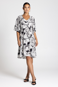 Two T's Hibiscus Short Dress | Hibiscus Print | 3214