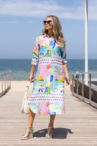 Two T's Ibiza Shirt Dress | Ibiza Print | 3494