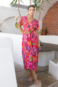 Two T's Ikat Midi Dress | Ikat Print | 3231