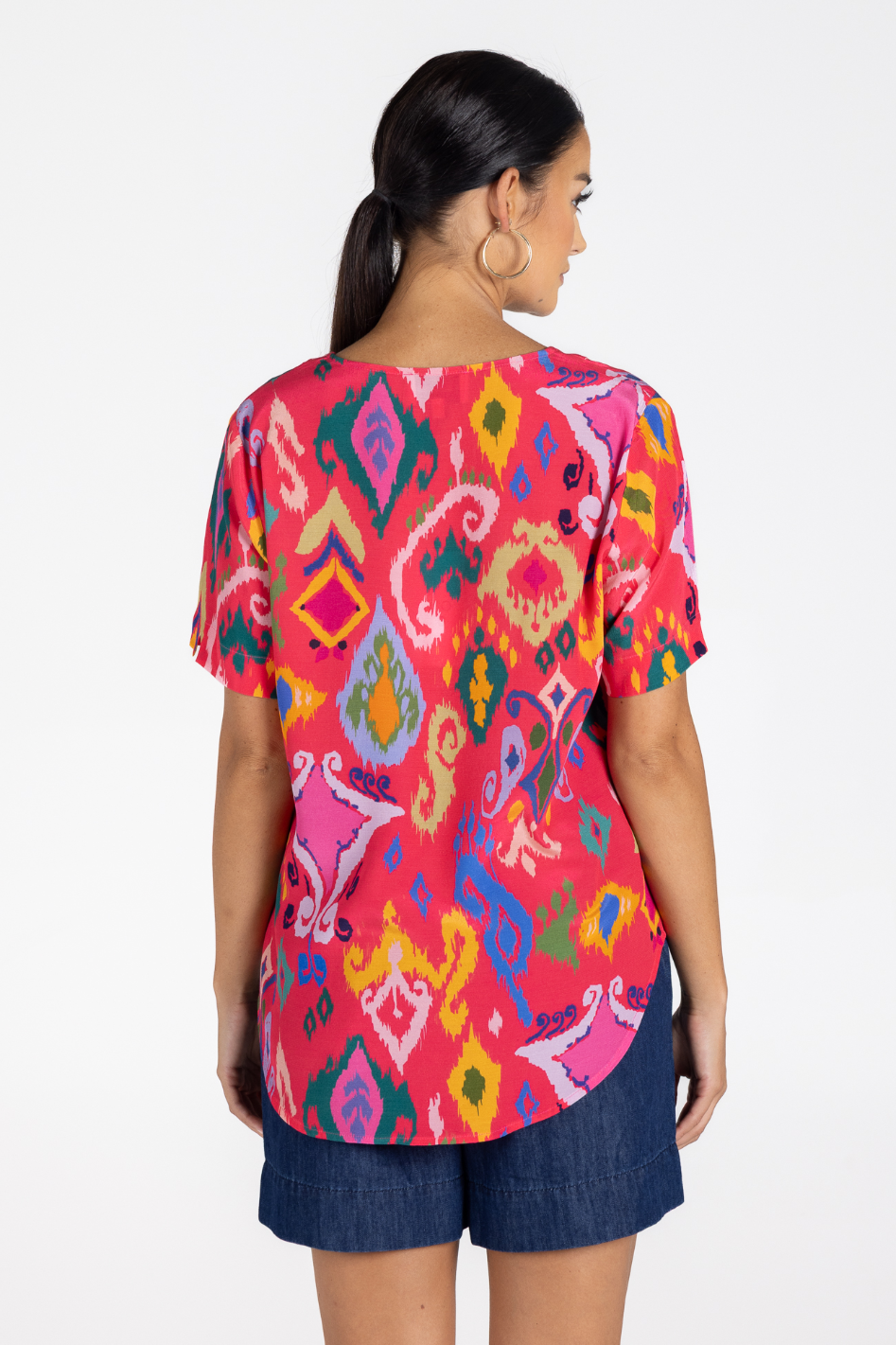 Two T's Ikat Print Top 