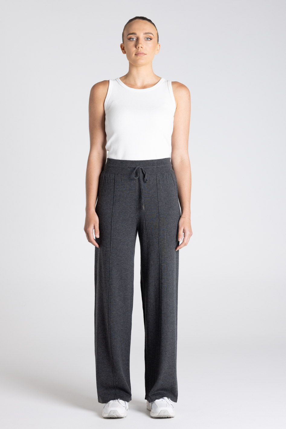 Two T's Jersey Knit Pant in Steel