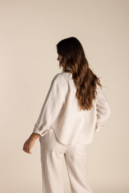 Two T's Linen Shirt Jacket