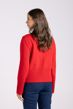 Load image into Gallery viewer, Two T&#39;s Merino/Cotton Zip Through Cardigan | Poppy

