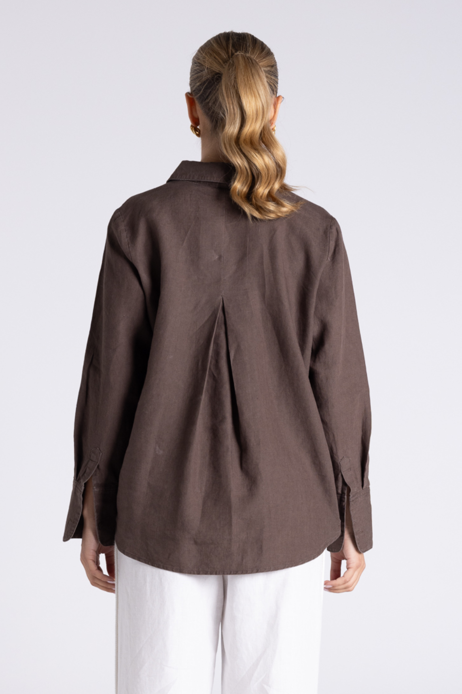 Two T's Sofia Shirt with Gold Button 