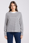 Two T's Striped Top | French Navy/White