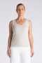 Two T's Tank with TT Embroidered Logo in Straw
