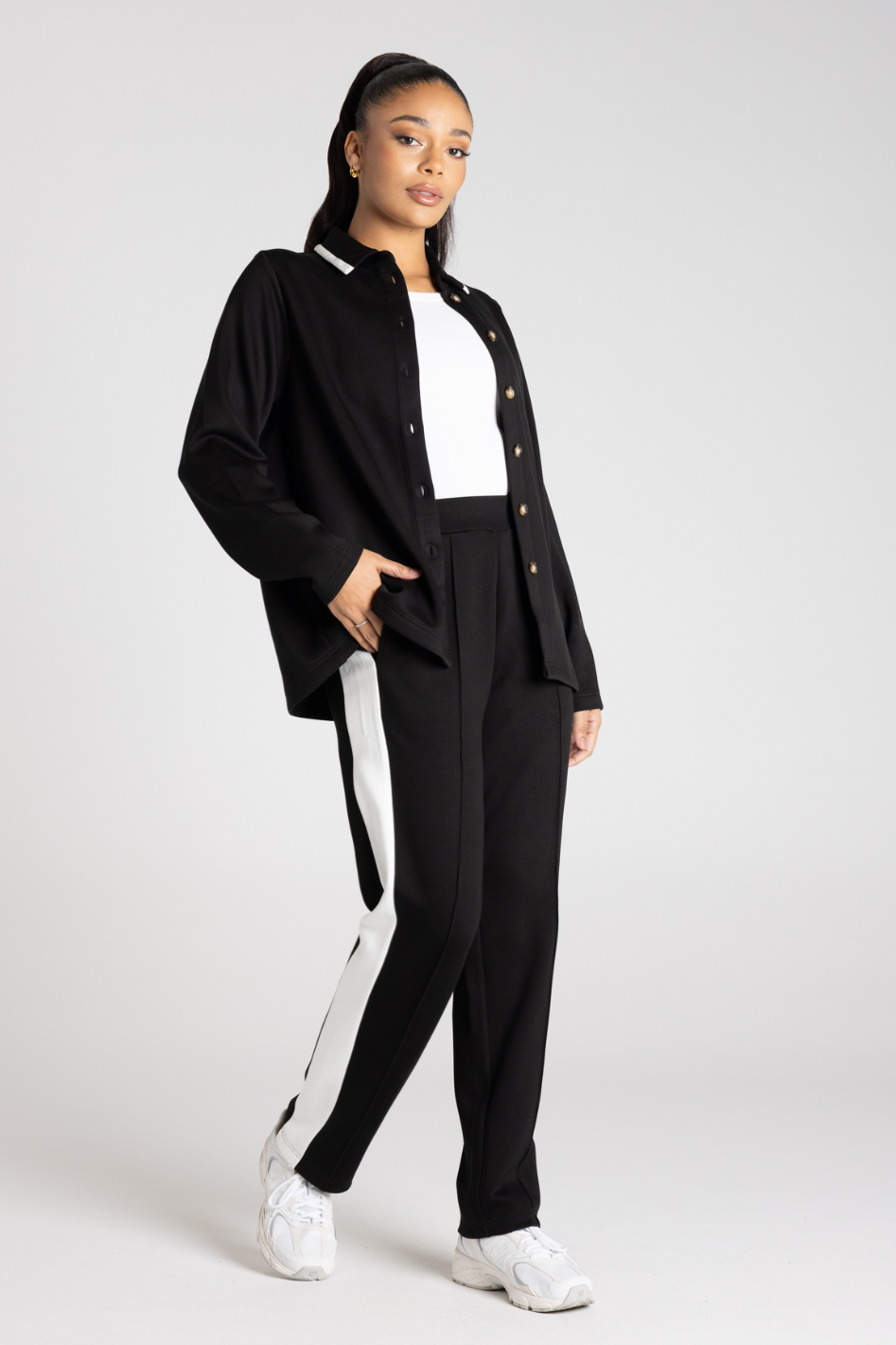 Two T's Travel Pant | Black/Ivory | 3366