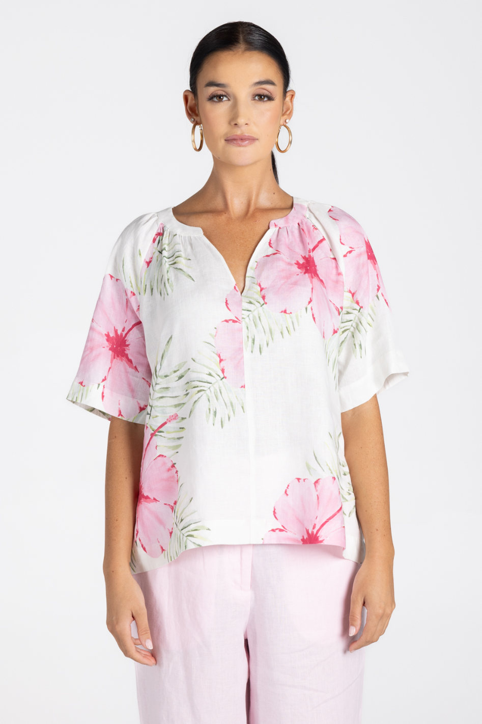 Two T's Tropical Print Top 