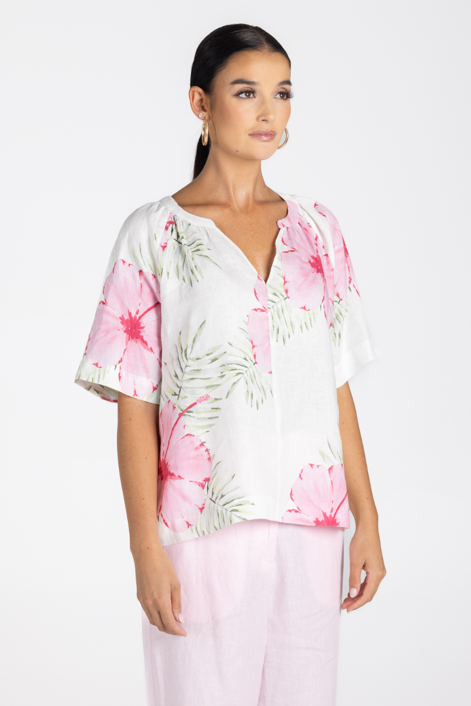 Two T's Tropical Print Top 