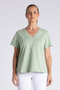 Two T's V Neck T-Shirt in Sage