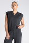 Two T's V Neck Cotton-Merino Vest | Steel | 3316
