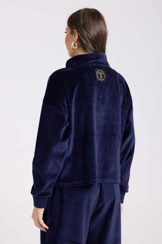 Two T's Velour Jacket | French Navy