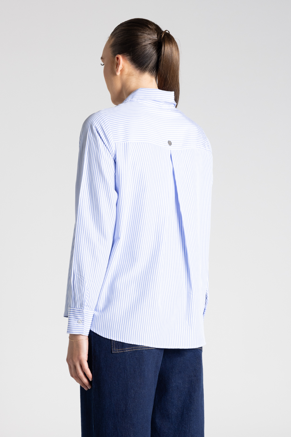 Two T's Classic Stripe Shirt | White Blue Stripe | 3399