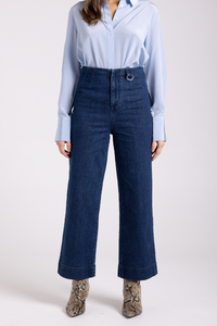 Two T's 7/8 Denim Wide Leg Pant | Dark Denim