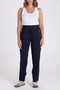 Two T's Panelled Pant in Navy 