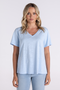 Two T's V Neck T-Shirt | Pale Blue | 3118