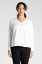 Two T's V-Neck Long Sleeve T-Shirt | White | 3345