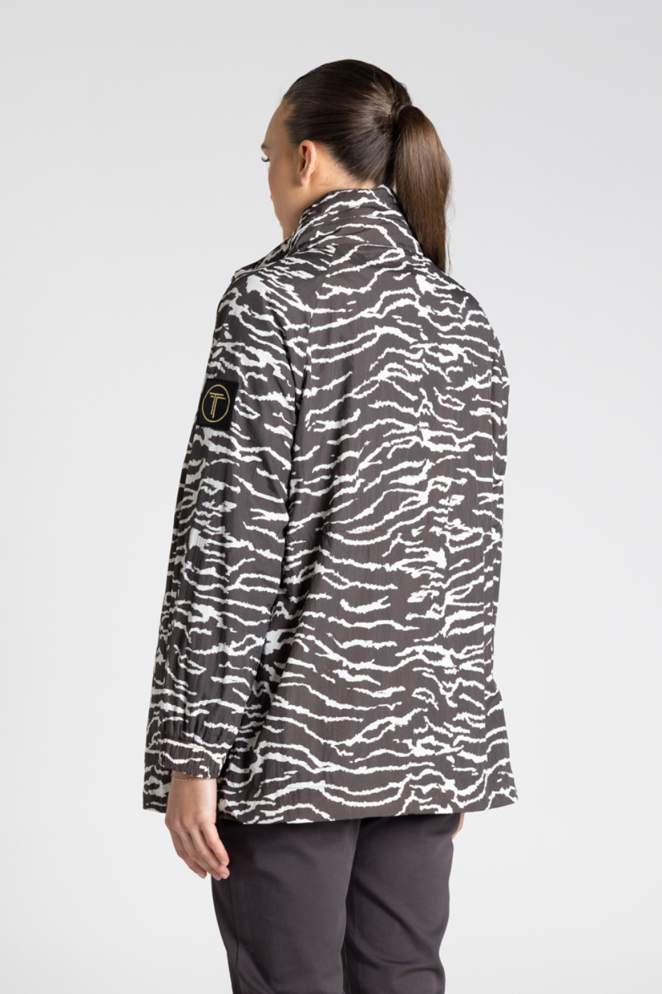 Two T's Zebra Print Spray Jacket 