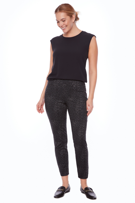 Up! Amur Petal-Slit Ponte Ankle Pant | 68268UP