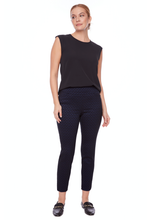 Load image into Gallery viewer, Up! Blaze Petal-Slit Techno Ankle Pant | Blue/Black | 68230UP
