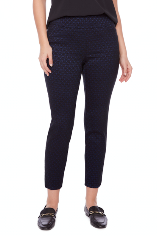 Up! Blaze Petal-Slit Techno Ankle Pant | Blue/Black | 68230UP