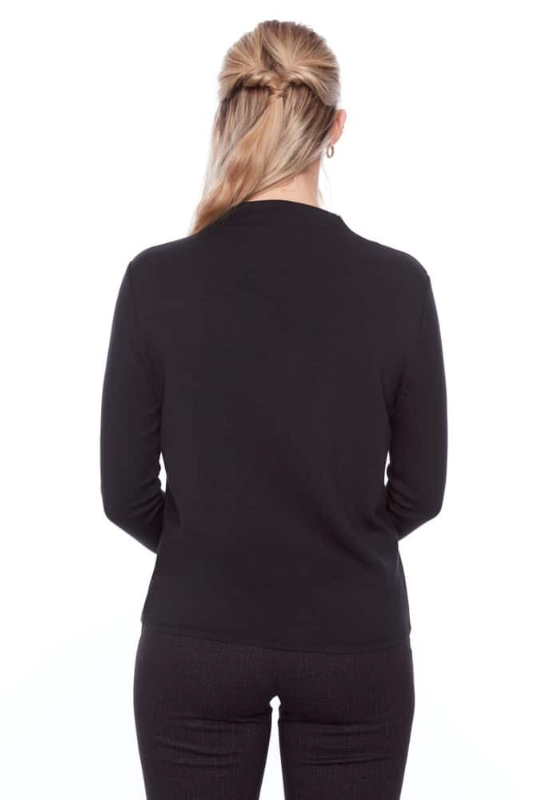 Up! Butter Turtleneck Top | Black | 30348UP