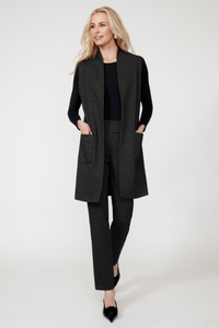 Up! Checker Jacquard Duster Vest | Checker | 30356UP