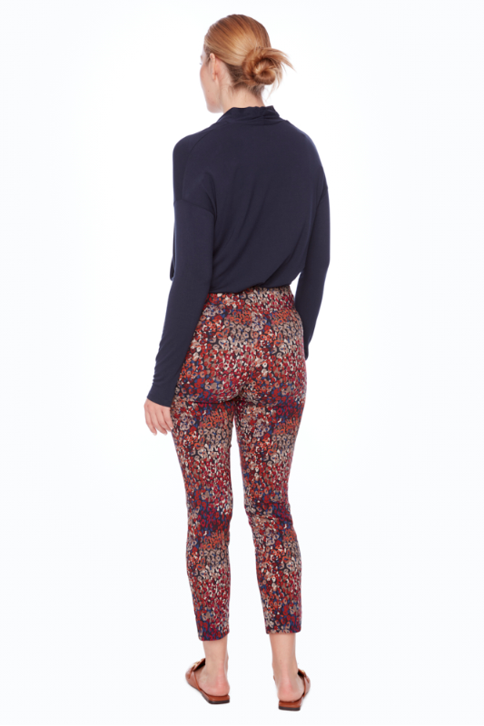 Up! Cranberry Petal-Slit Techno Ankle Pant | 68277UP