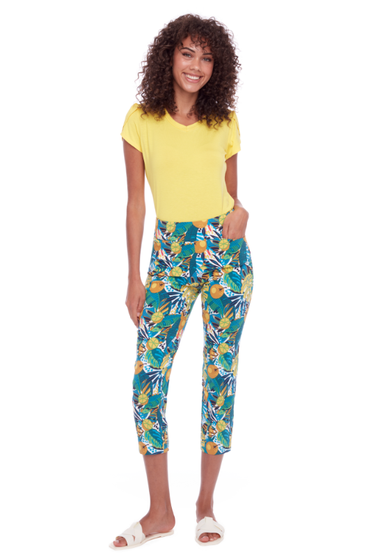 Up! Techno Crop Pant | 25inch | Citrus