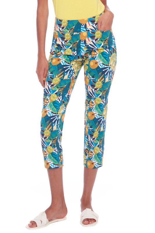 Up! Techno Crop Pant | 25inch | Citrus