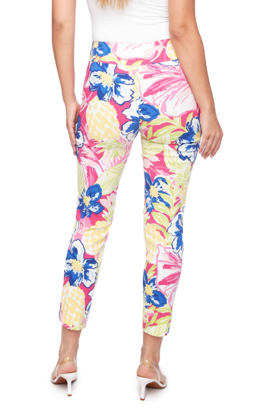 Up! Petal-Slit Ankle Pant 28inch | Maui Print | 68475