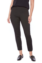 Load image into Gallery viewer, Up! Petal Slit Techno Ankle Pant | Black/Grey Check | 65027aUP
