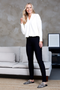 Up! Precision Ponte Full Length Slim Pant | Black | 67927UP