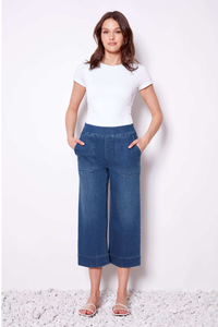 Up! Pull-On Wide Leg Pant 23inch | Medium Blue | 68294