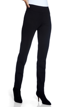 Load image into Gallery viewer, Up! Solid Ponte Full Length Slim Pant | Black
